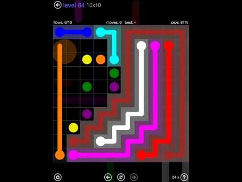 Video guide by iOS-Help: Flow Free 10x10 level 84 #flowfree