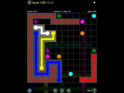 Video guide by iOS-Help: Flow Free 12x12 level 149 #flowfree