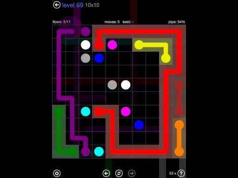 Video guide by iOS-Help: Flow Free 10x10 level 69 #flowfree