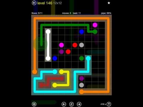 Video guide by iOS-Help: Flow Free 12x12 level 146 #flowfree