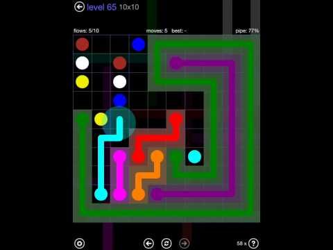 Video guide by iOS-Help: Flow Free 10x10 level 65 #flowfree