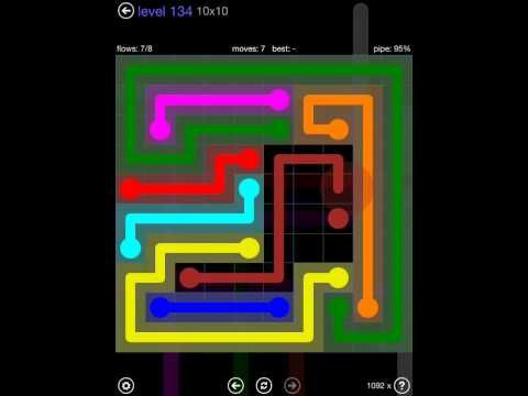 Video guide by iOS-Help: Flow Free 10x10 level 134 #flowfree