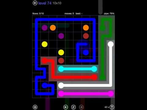 Video guide by iOS-Help: Flow Free 10x10 level 74 #flowfree