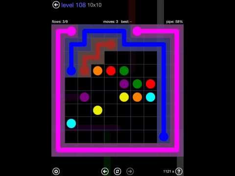 Video guide by iOS-Help: Flow Free 10x10 level 108 #flowfree
