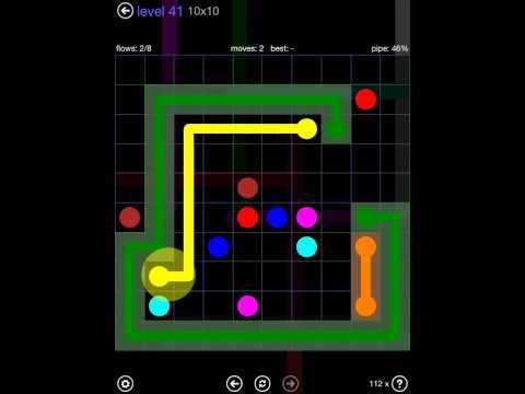 Video guide by iOS-Help: Flow Free 10x10 level 41 #flowfree