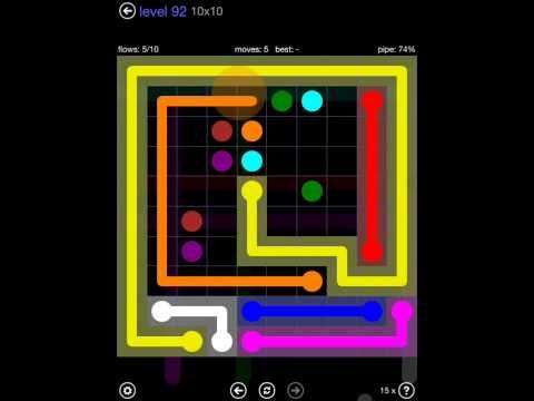 Video guide by iOS-Help: Flow Free 10x10 level 92 #flowfree