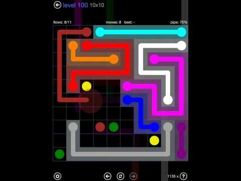 Video guide by iOS-Help: Flow Free 10x10 level 100 #flowfree