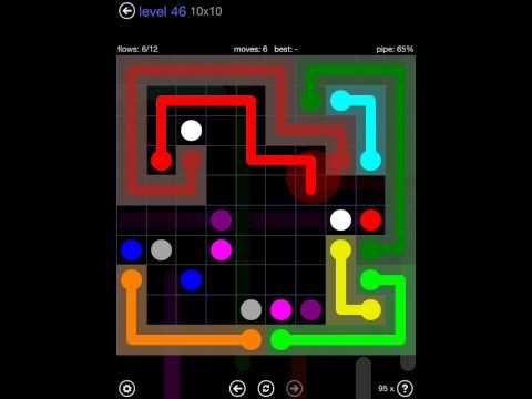 Video guide by iOS-Help: Flow Free 10x10 level 46 #flowfree