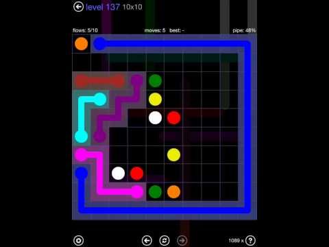 Video guide by iOS-Help: Flow Free 10x10 level 137 #flowfree