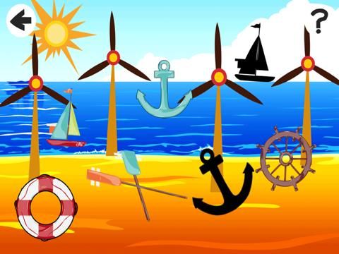 A Find the Shadow Game for Children: Learn and Play with Sailing Boat