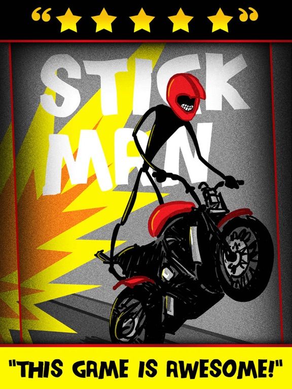 A Stickman Street Bike Motorcycle Highway Race