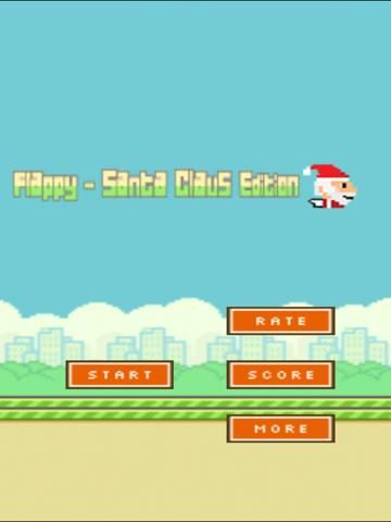Aaaaaah! Flappy Santa game screenshot