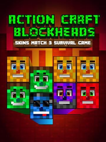 Action Craft Mini Blockheads Match 3 Skins Survival Game
