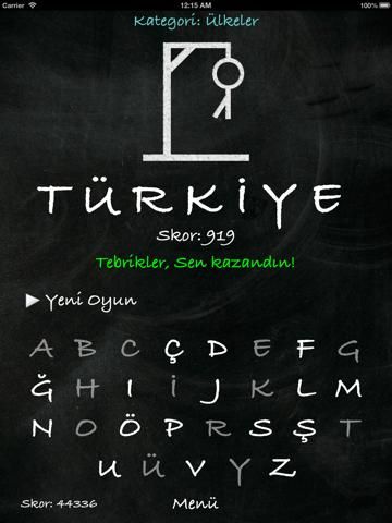 Adam Asmaca (Türkçe) game screenshot