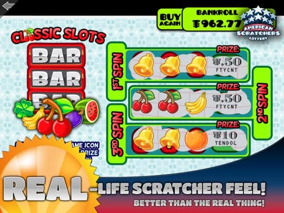 American Scratchers Lottery Scratch Off Tickets