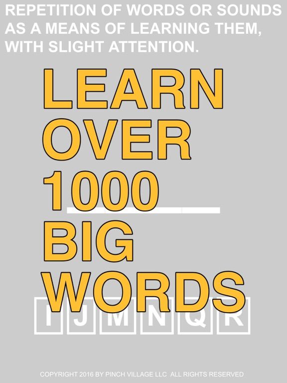 Big Words, English