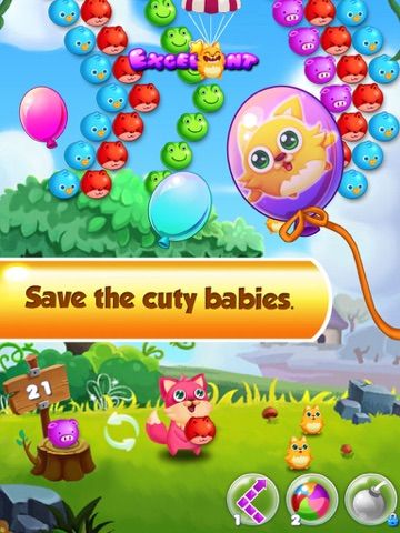 Bubble Cat Rescue game screenshot