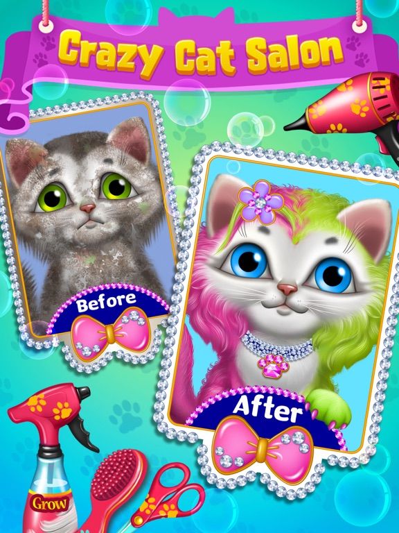 Crazy Cat Salon game screenshot