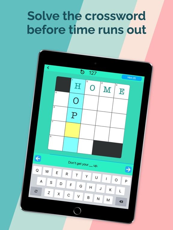 Crossword game screenshot
