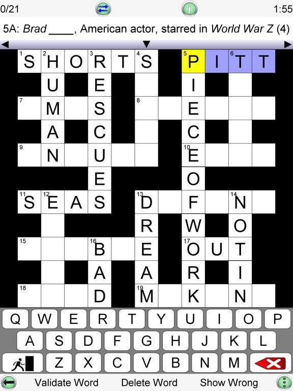 Crossword Unlimited plus game screenshot