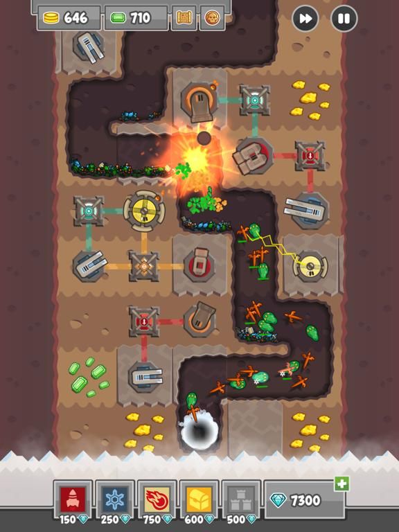 Digfender game screenshot