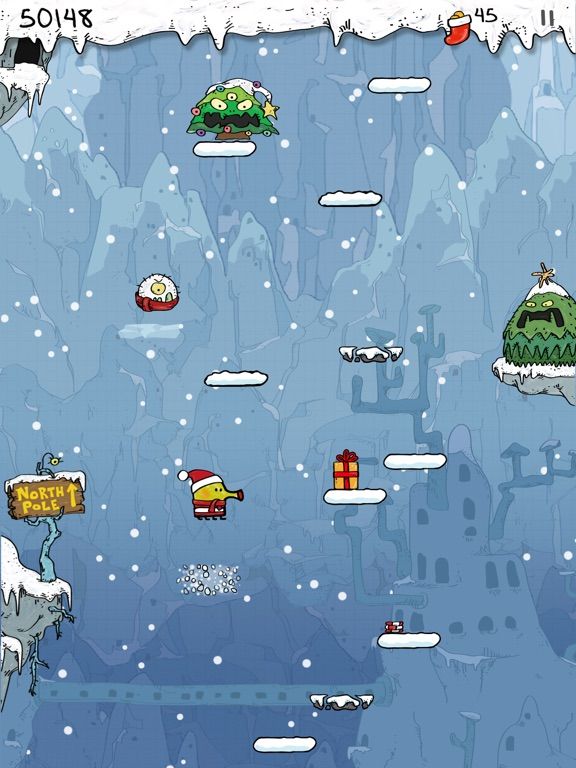 Doodle Jump Christmas Special game screenshot