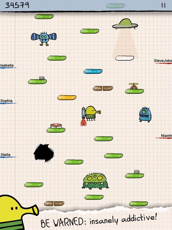 Doodle Jump HD game screenshot
