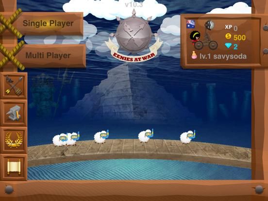 Eenies at War: Worms style online mmo battle with angry birds feel game screenshot