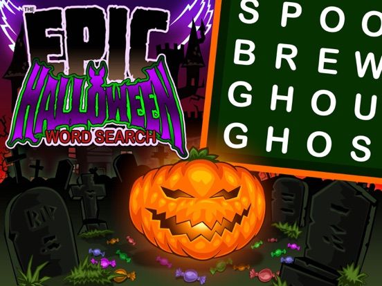 Epic Halloween Word Search game screenshot