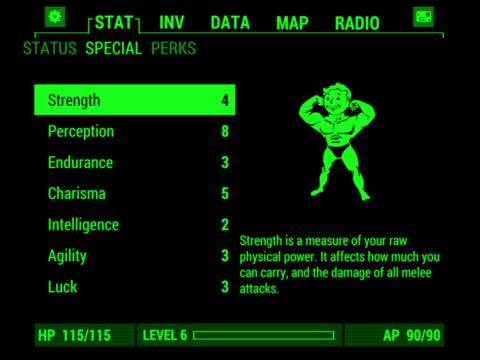 Fallout Pip-Boy game screenshot