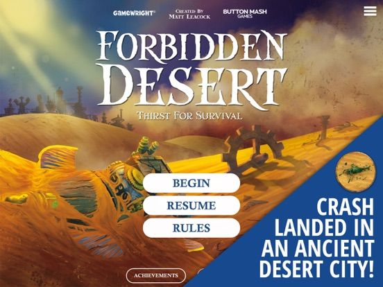 Forbidden Desert game screenshot