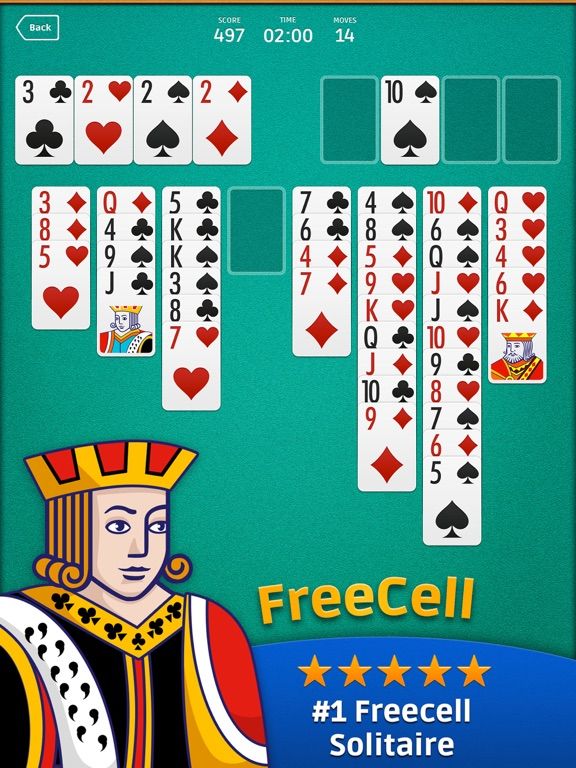 FreeCell Solitaire game screenshot