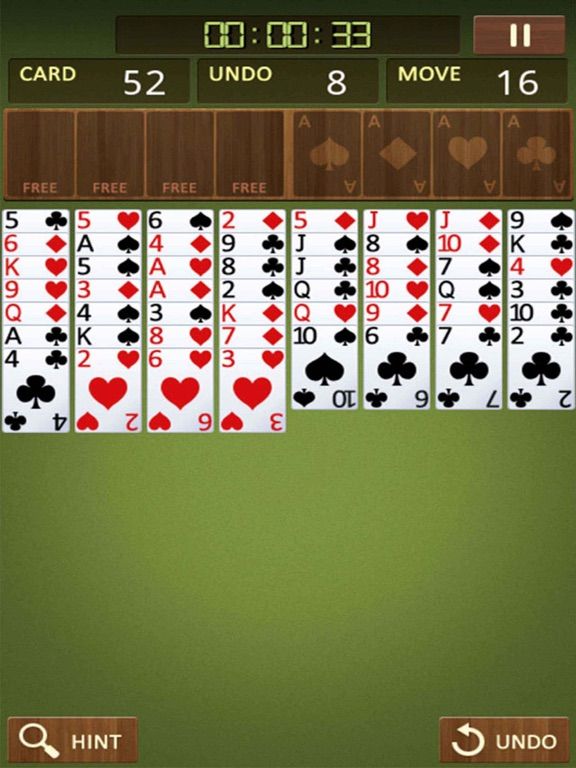Freecell Solitaire king game screenshot