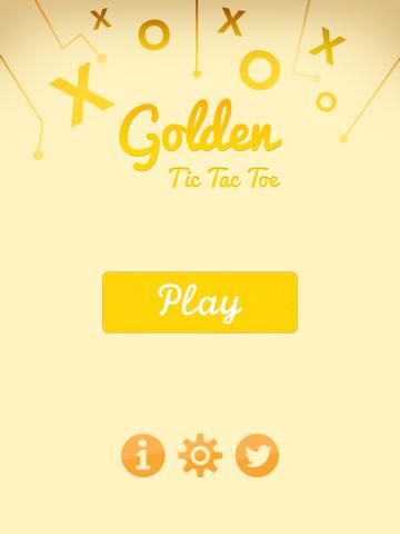 Golden Tic Tac Toe game screenshot