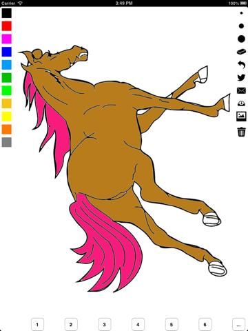Horse Coloring Book for Girls: Learn to color a pony and horses in action
