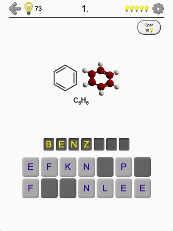 Hydrocarbon Chemical Formula game screenshot
