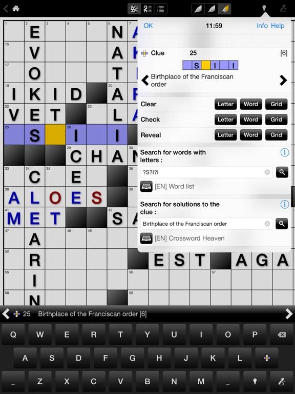ICroises crosswords game screenshot
