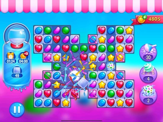 Jewel World PRO Candy Edition : Mash and Crush the Sweet Bean to Progress in this Match3 Adventure game screenshot