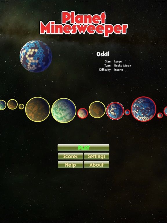 Planet Minesweeper game screenshot