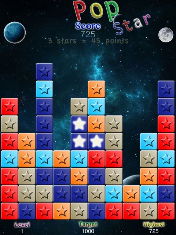 PopStar with Undo game screenshot