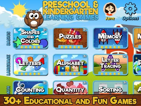 Preschool and Kindergarten Learning Games