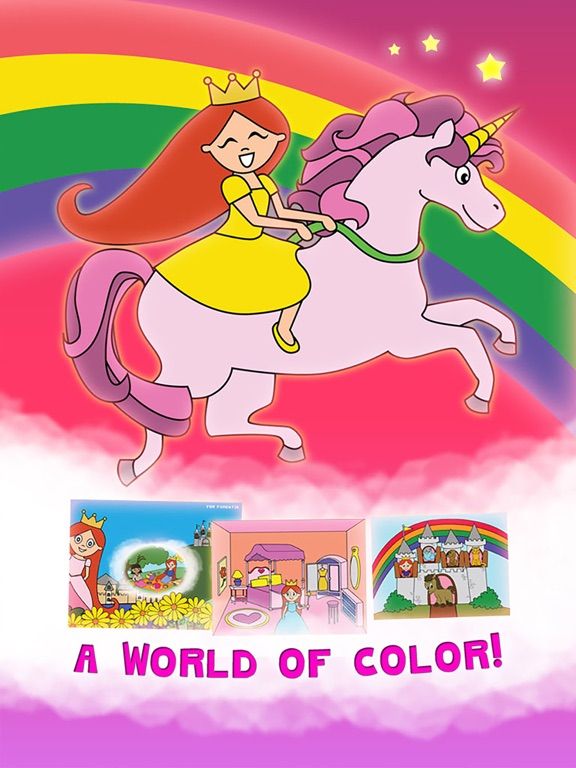 Princess Fairy Tale Coloring Wonderland for Kids and Family Preschool Ultimate Edition game screenshot