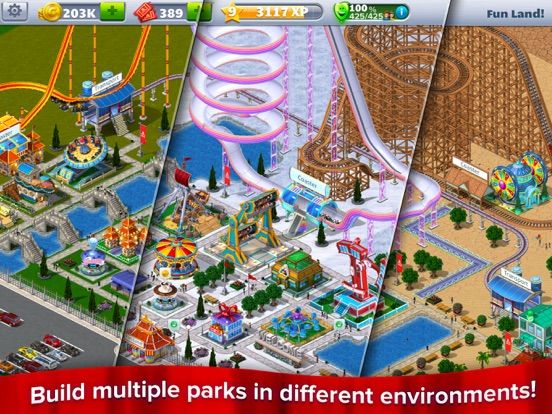 RollerCoaster Tycoon 4 Mobile game screenshot