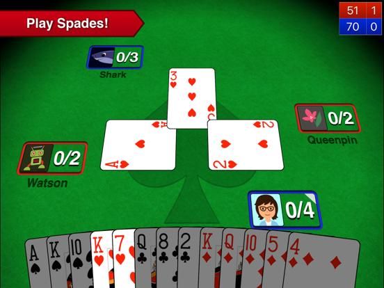 Spades plus plus game screenshot