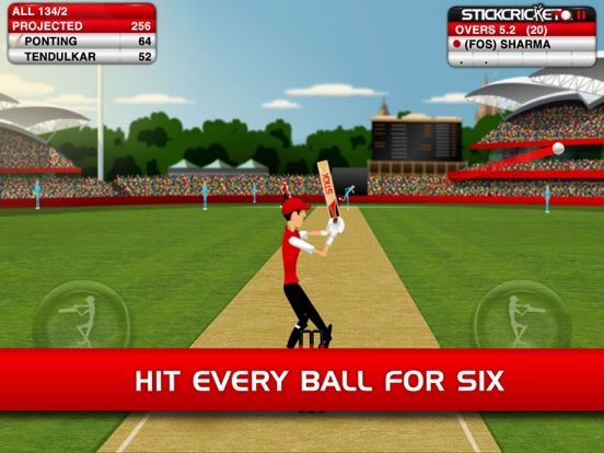 Stick Cricket game screenshot