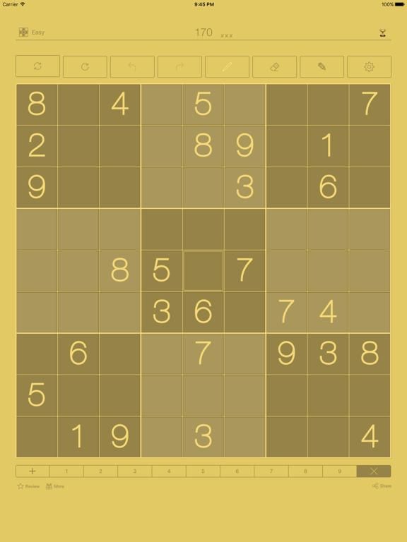 Sudoku Golden game screenshot