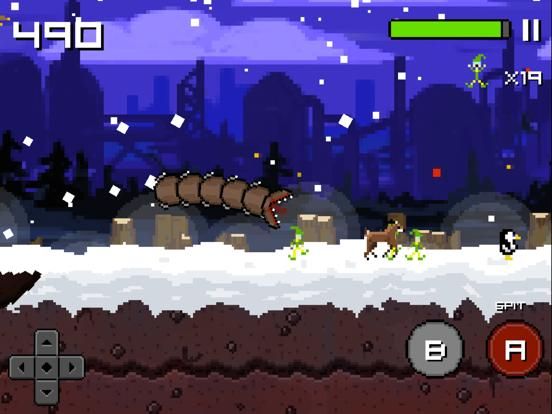 Super Mega Worm Vs Santa Saga game screenshot