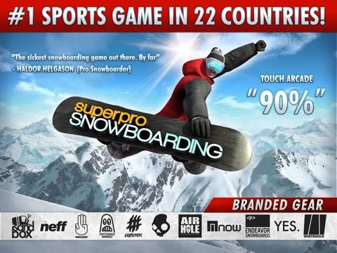 SuperPro Snowboarding game screenshot
