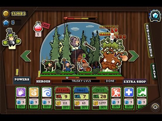 Tap Heroes game screenshot