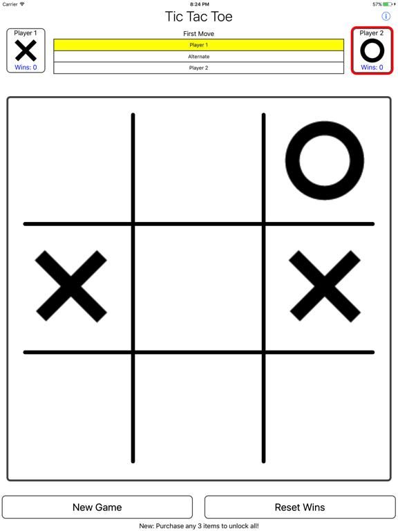 Tic Tac Toe 3-in-a-row game screenshot